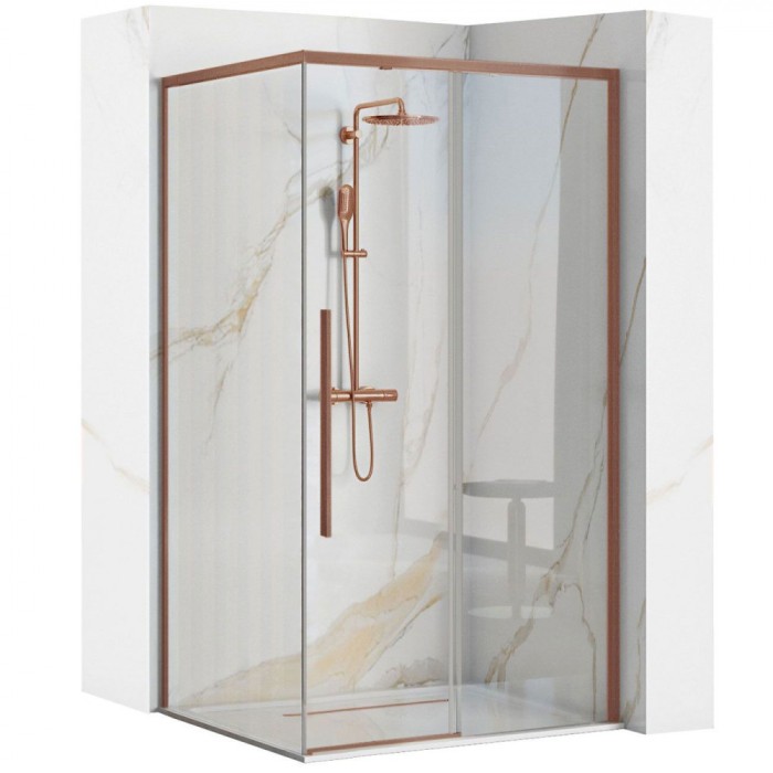 Cabina de dus SOLAR Copper Brush 90x90 cm