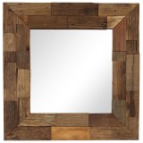Cumpara ieftin Oglindă, 50 x 50 cm, lemn masiv reciclat
