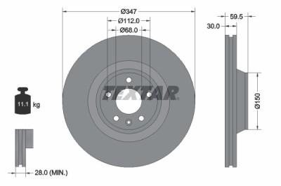TEXTAR 92132405 PRO+ Disc frana foto