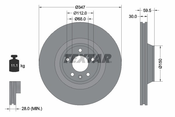 TEXTAR 92132405 PRO+ Disc frana