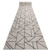 Traversa sisal Floorlux model 20605 Triunghiuri, Geometric argintiu si negru, 70 cm, Dreptunghi