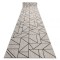Traversa sisal Floorlux model 20605 Triunghiuri, Geometric argintiu si negru, 70 cm