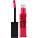 Ruj lichid Maybelline New York Color Sensational Vivid Matte Liquid 30 Fuchsia Ecstacy, 8 ml