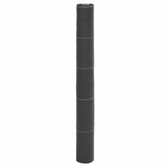 vidaXL Membrană antiburuieni, negru, 1x25 m, PP 4005215