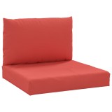 Perne pentru canapea din paleti, 2 buc., rosu, textil