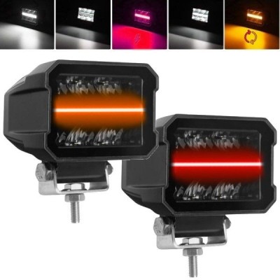 LED Lumini de lucru 12V 24V 25W 2200lm pentru Camion tractor Suv 4x4 Combo Spot/Flood Alb/Rosu/Galben foto