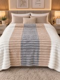 Cumpara ieftin Patura Cocolino Bej Alb gri 200x230 cm , Moale, Calduroasa E i Antialergica