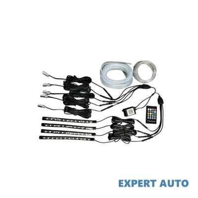 Kit fir neon led rgb + banda led rgb 22cm cu telecomanda rf. spt54arw 12v Alta marca Alt model #7 foto