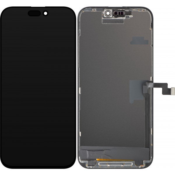 Display cu Touchscreen ZY pentru Apple iPhone 16 Pro Max, cu Rama, Versiune LCD In-Cell, Negru
