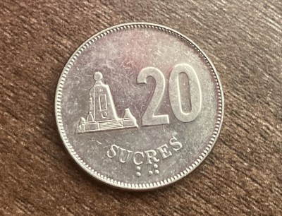 C50 - Moneda foarte veche - Ecuador - 20 sucres - 1988 foto