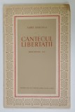 DEDICATIA LUI AUREL BARANGA PE VOLUMUL SAU &#039; CANTECUL LIBERTATII &#039; , PIESA INTR - UN ACT , 1953