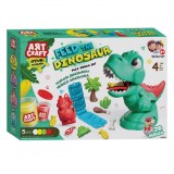 Set Plastilină, Art Craft, Feed The Dinosaur, 5 Culori, Multicolor, Oem