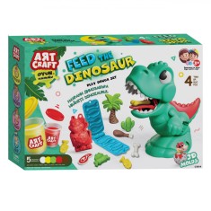 Set Plastilină, Art Craft, Feed The Dinosaur, 5 Culori, Multicolor