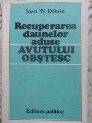 RECUPERAREA DAUNELOR ADUSE AVUTULUI OBSTESC-IOAN N. DOBRIN-231010 foto