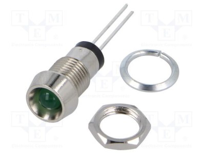 Lampă LED concav verde 2,1VDC &amp;Oslash;8mm BIVAR foto