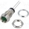 Lampă LED concav verde 2,1VDC &Oslash;8mm BIVAR