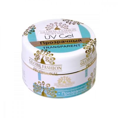 Gel UV de construcție, Global Fashion, Clear 15 g, Transparent foto
