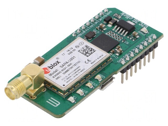 3G GPIO UART Click Board with Cloud Connectivity