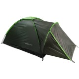 Cort camping 2 persoane cu veranda, impermeabil 3000 mm, 275x150x105 cm, verde Household NewTrend
