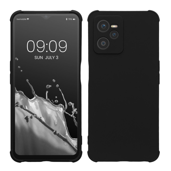 Husa kwmobile pentru Realme C35, Silicon, Negru, 60000.47