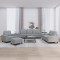 vidaXL Set de canapele, 4 piese, gri deschis, material textil 3201874