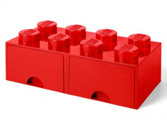 Cutie depozitare LEGO 2x4 cu sertare - Rosu (40061730) foto