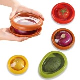 Set 4 cutii alimentare din silicon pentru alimente, reutilizabile, fara BPA, capac transparent, multicolor
