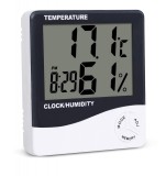 Termometru Higrometru Digital Camera MRG MHTC1, Ceas, Alarma, Temperatura Umiditate Min/Max, Display LCD, Celsius/Fahrenheit