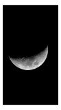 Tablou Canvas, "Luna misterioasă &icirc;n noapte clară", Lună, Ceaţă, Noapte, Spaţiu, Mister, Lumină, Cratere, Semilună, Tăcere, Umbre, 26 x 39 cm, CMCLASS