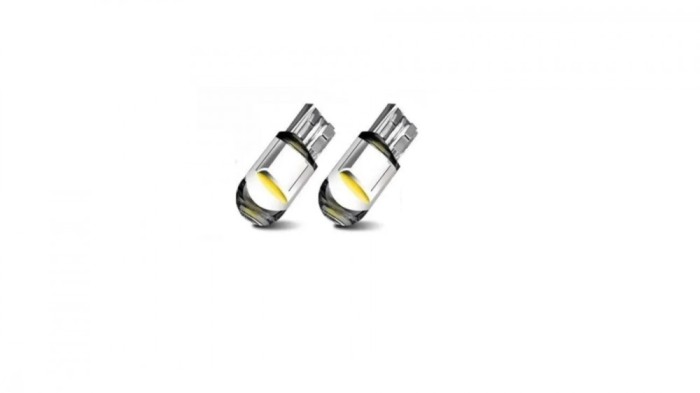 Set 2 Becuri Led T10 w5w Canbus Cob - lumina alba