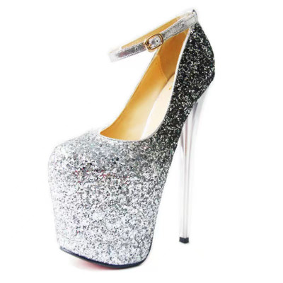 Pantofi Sexy Silvery, Size 37, Argintiu foto