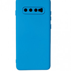 Husa silicon protectie camera cu microfibra Samsung S10 Plus ; S10+Albastru