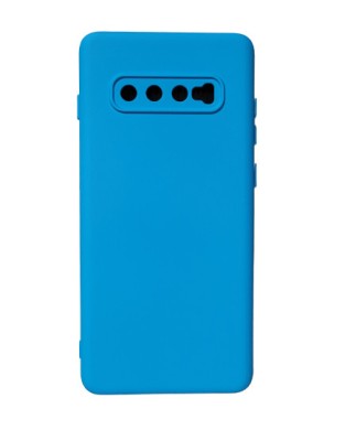 Husa silicon protectie camera cu microfibra Samsung S10 Plus ; S10+Albastru foto