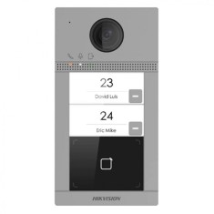 Post de exterior videointerfon IP Hikvision DS-KV8213-WME1(C); WIFI; 2 x buton