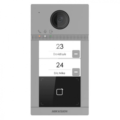 Post de exterior videointerfon IP Hikvision DS-KV8213-WME1(C); WIFI; 2 x buton foto
