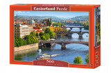 Puzzle 500 piese View of Bridges in Prague, castorland