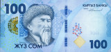 Bancnota Kyrgyzstan 100 Som 2023 - PNew UNC