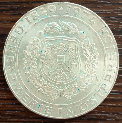 (A10) MONEDA DIN ARGINT AUSTRIA - 50 SCHILLING 1974, JANDARMERIA IN AUSTRIA foto