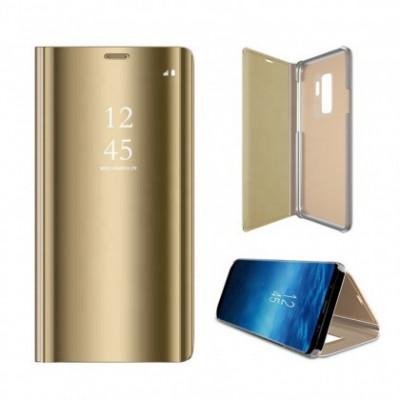 Husa Flip Carte CLEAR VIEW Samsung G988 Galaxy S20 Ultra / S11 Plus Gold foto