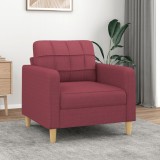 VidaXL Fotoliu canapea, roșu vin, 60 cm, material textil