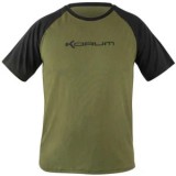 Tricou Pescuit Korum Dri-Active Verde Negru, XXXL, Respirabil, Uscare Rapida