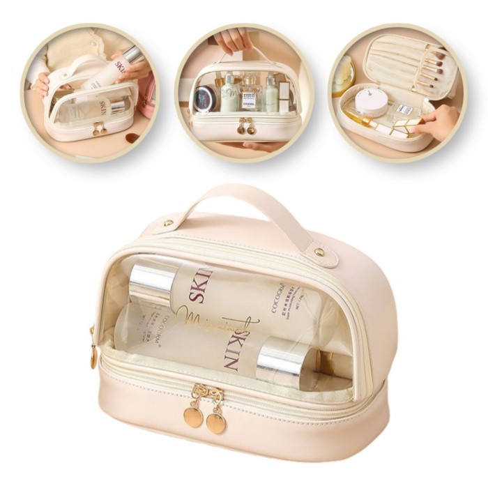 Geanta Cosmetice, Organizator Cosmetice cu 2 Compartimente