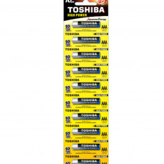 Baterii Alcaline AAA LR3 1.5V Toshiba Blister 10