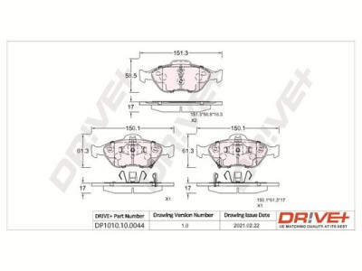 Dr!ve+ DP1010.10.0044 set placute frana,frana disc foto