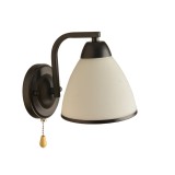 Aplica perete Klausen Proton AP1, metal negru sticla alb mat, 1xE27 15W, 16x13.5x20 cm, corp iluminat interior clasic, design modern elegant
