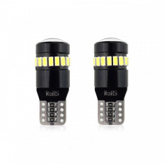 Set becuri auto cu LED CANBUS compatibil T10 W5W 19 SMD Alb 12V, destinat