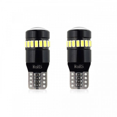 Set becuri auto cu LED CANBUS compatibil T10 W5W 19 SMD Alb 12V, destinat foto