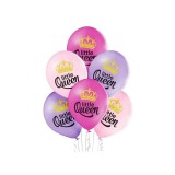 Set 6 baloane latex Little Queen, D1, 30 cm