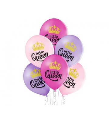 Set 6 baloane latex Little Queen, D1, 30 cm foto