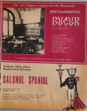 1971 Reclamă Restaurantele BUCUR si CARAIMAN Buc comunism, epoca aur, 24 x 20 cm